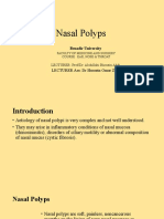 Nasal Polyps: LECTURER Ass: DR Hussein Omar Zuke