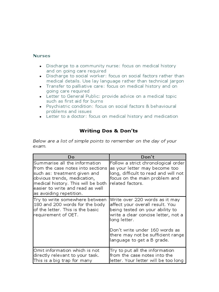 Sample Nurse Case Notes and Letter PDF Plural Allergy