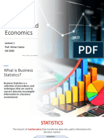 Business Statistics Overview