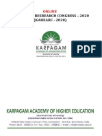 KAHEARC 2020 Online Research Congress