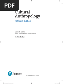 Cultural Anthropology: Fifteenth Edition