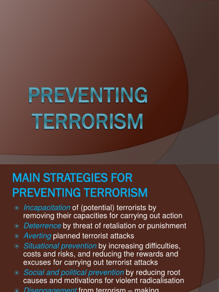 Preventing Terrorism Pdf Motivation Motivational