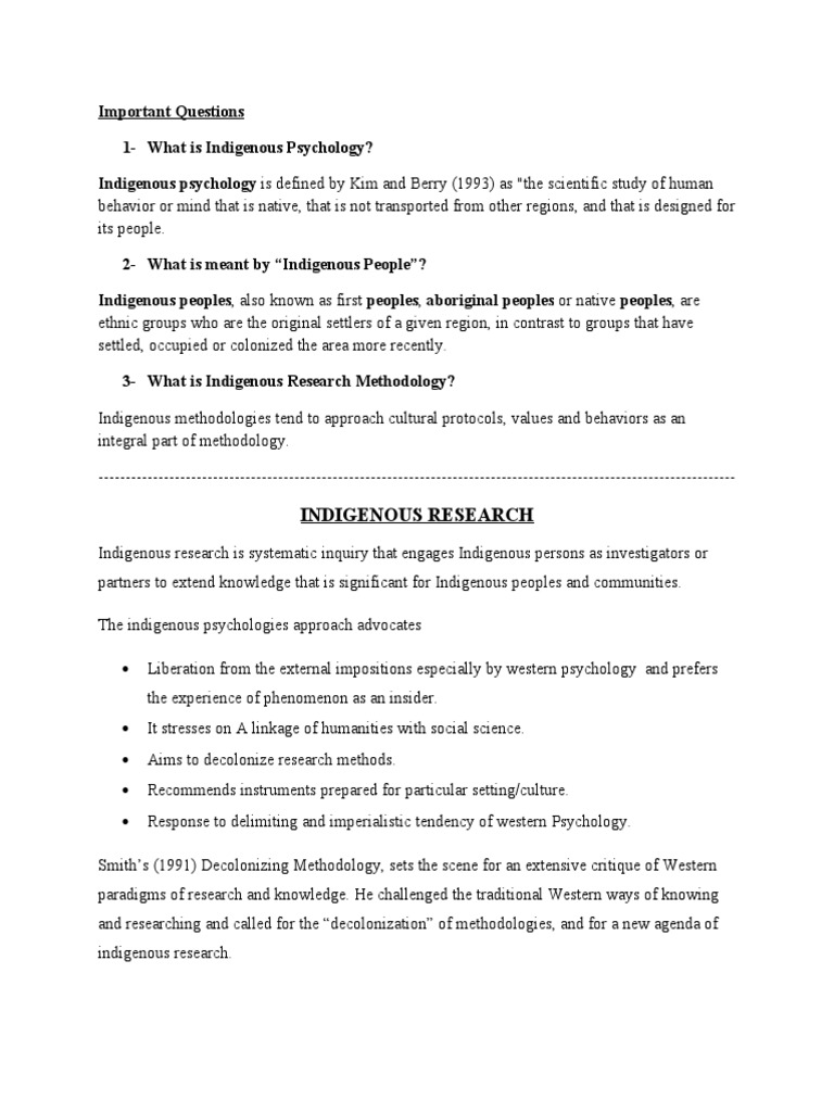 IR-Indegenous Research | PDF | Indigenous Peoples | Psychology