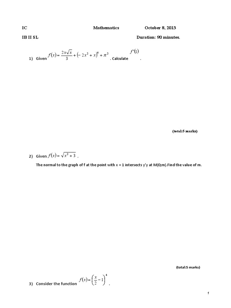 1) Given | PDF | Tangent | Equations