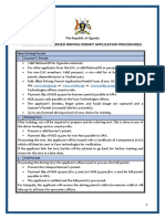 Uganda Computerised Driving Permit Application Procedures.: The Republic of Uganda