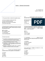 Section 1 - Business Communication: A) Teleconferencing/ Videoconferencing