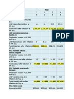 Sales Volume 25,000 Units P.a.: Workings - Dinard: Year 1 2 3 4 W1: Sales