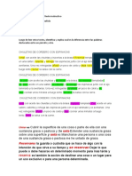 Reserva: Los Verbos Utilizados en El Texto Instructivo Actividades de Lengua Española