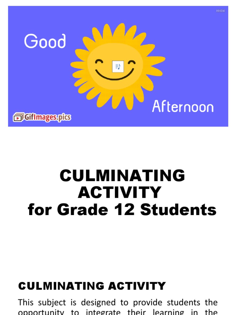 Culminating Activity | PDF