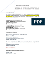 EJERCICIO PRÁCTICO. FINIQUITO, INDEMINZACION, PRIMA ANTIGÜEDAD Corregido