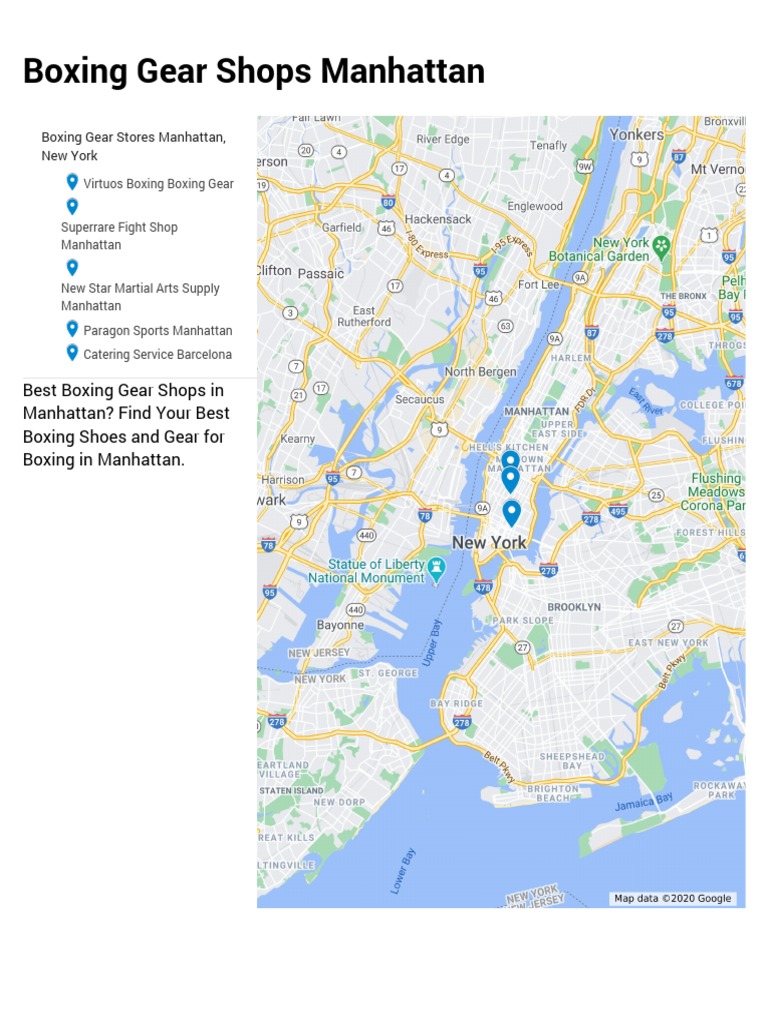 Boxing Gear Shops Manhattan PDF