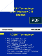 Acert Technology For Off-Highway C18 Engines: Caterpillar Confidential
