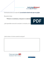 Exclusión duele más que golpe curso líder EPI