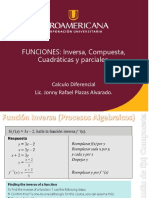 FUNCIONES. Compuesta, Inversa, Parciales, Cuadraticas.