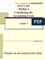 ACCT 201 Week 4 Completing The Accounting Cycle