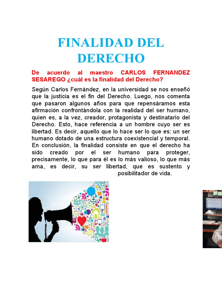Finalidad Del Derecho PDF