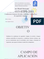 NOM-015-STPS-2001. Condiciones Térmicas Elevadas o Abatidas. JUÁREZ ÁNGELES XIMENA. HSI. 4IM72