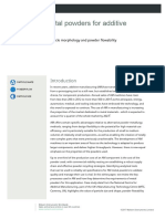 Optimizing Metal Powders For Additive Manufacturing: Exploring The Impact of Particle Morphology and Powder Flowability