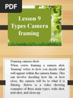 Lesson 9 Types Camera Framing