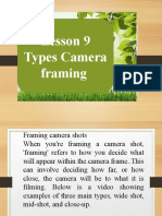 Lesson 9 Types Camera Framing
