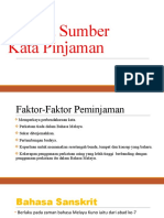 PENGARUH BAHASA ASING DALAM BAHASA MELAYU-Bahasa Sumber Kata Pinjaman-SANSKRIT, ARAB, PARSI, NUSANTARA