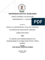 El Aluminio Como Material Productivo en El Interaprendizaje en El Colegio Fiscal Tecnico Carlos Zevallos PDF