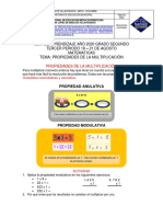 Guia de Matematicas Tema Propiedades de La Multiplicación PDF