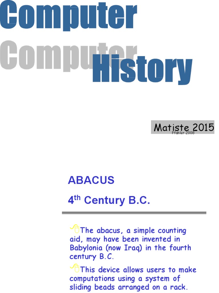 History of Computers Timeline | PDF | Macintosh | Personal Computers