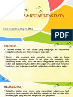 Validitas & Reliabilitas Data