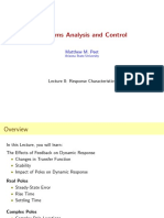 Lecture 8: Analyzing Dynamic Systems Response and Stability