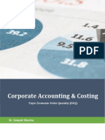 Corporate Accounting & Costing: Dr. Deepak Sharma