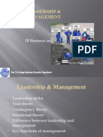 Leadership & Management: IB Business and Management