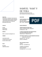 Samuel "Sam" P. de Vera: Ms Office Computer Literate