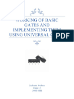 Working of Basic Gates and Implementing Them Using Universal Gates