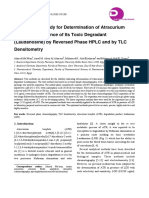 Comparative Study For Determination of Atracurium Besilate in Presence of Its Toxic Degradant (Laudanosine) by Reversed Phase HPLC and by TLC Densitometry