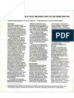 Accelerated Field Test Method For Water Penetration of Masonry