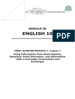 Quarter 1 - Module 1 - Lesson 1 - ENGLISH 10