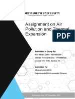 Air Pollution and Thermal Expansion Lab Report