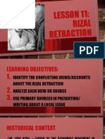 Rizal Retraction