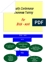Quality Conformance Awareness Training: For Brick - Work