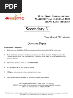TIMO Sample Questions for All Levels | PDF | Elementary Geometry | Geometry
