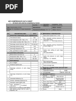 Air Compressor Data Sheet: All Blank Cells Shall Be Completed by Vendor