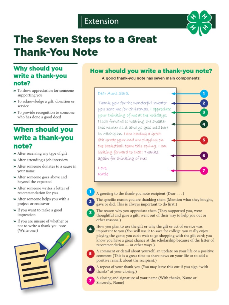 The Seven Steps To A Great Thank-You Note | PDF