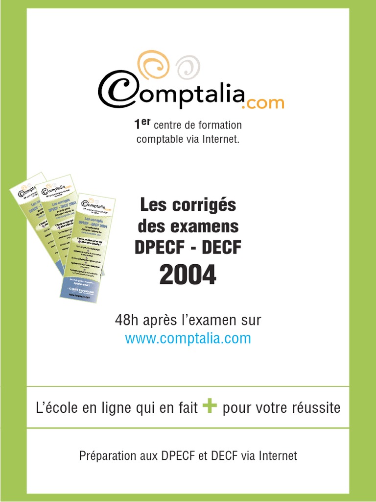 Sujet Corrige Decf Uv7 2004 PDF | PDF | Papier | Profit (Comptabilité)