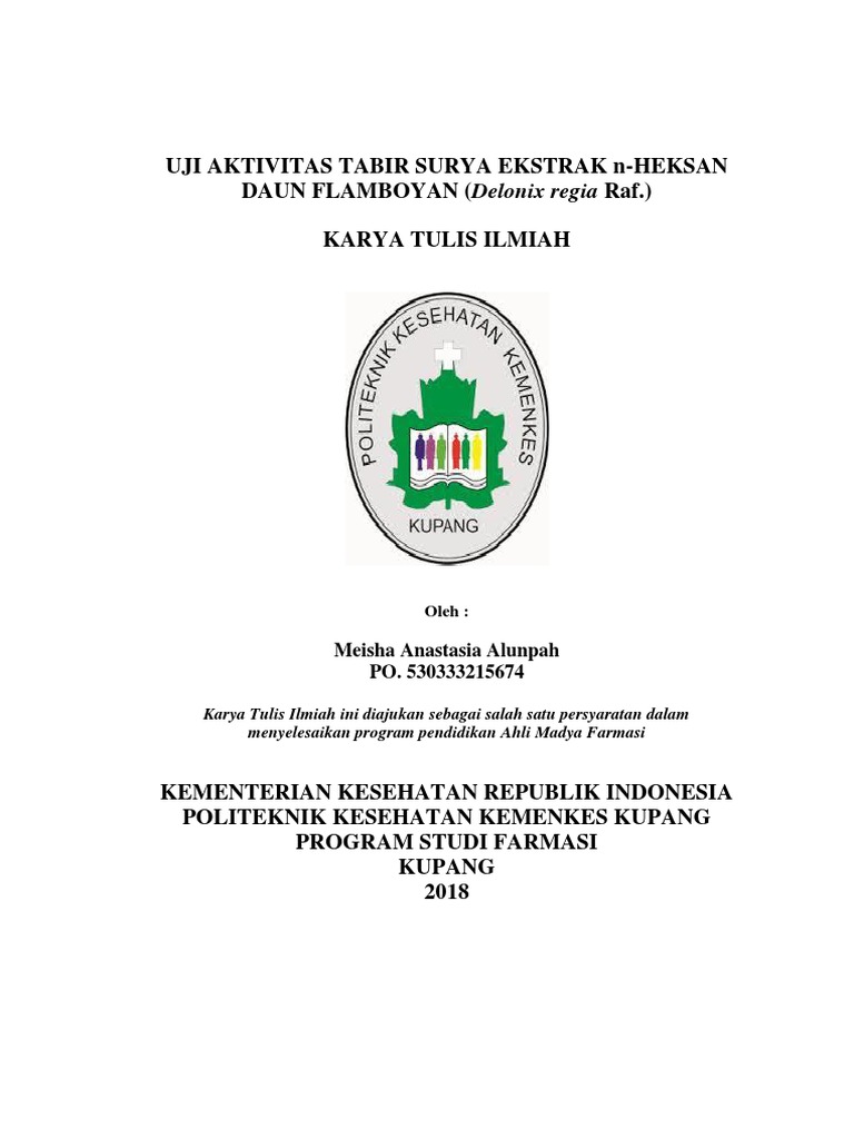 Uji Aktivitas Tabir Surya Daun Flamboyan | PDF