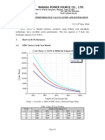 Narada battery cyclic performance calculation and estimation