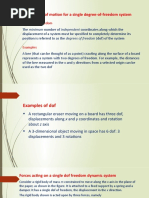 Equations of Motion For A Single Degree-Of-Freedom System