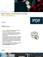 Unit 3: Versioning: Week 6: Improve Your Development Landscape