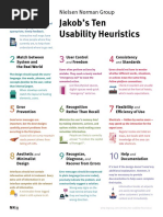 Jakob's Ten Usability Heuristics: Nielsen Norman Group