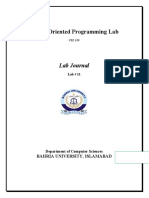 Object Oriented Programming Lab